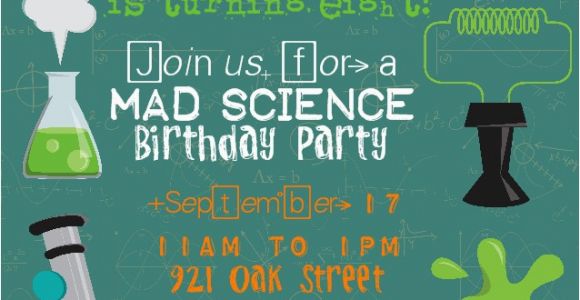 Mad Scientist Birthday Invitations Bear River Photo Greetings Mad Scientist Birthday Party