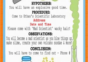 Mad Scientist Birthday Invitations Creative and Cheap Fun and Fabulous Mad Science Party