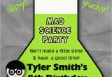 Mad Scientist Birthday Invitations Mad Scientist Party Invitation