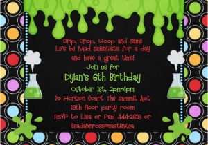 Mad Scientist Birthday Party Invitations Mad Science Birthday Party Invitations