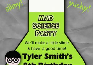 Mad Scientist Birthday Party Invitations Mad Scientist Party Invitation
