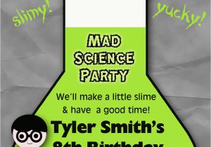 Mad Scientist Birthday Party Invitations Mad Scientist Party Invitation