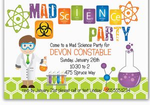 Mad Scientist Birthday Party Invitations Mad Scientist Party Invitations Cimvitation
