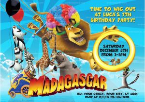 Madagascar Birthday Invitations Madagascar 3 Invitation Madagascar Party Madagascar