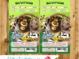 Madagascar Birthday Invitations Madagascar Backstage Pass Ticket Concert Invitations