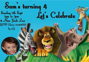 Madagascar Birthday Invitations Madagascar Birthday