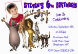 Madagascar Birthday Invitations Personalized Photo Invitations Cmartistry Madagascar