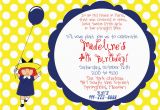 Madeline Birthday Party Invitations Madeline Birthday Party Invitation
