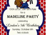 Madeline Birthday Party Invitations Madeline Birthday Party