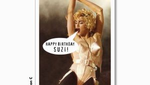 Madonna Birthday Card Madonna Happy Birthday Card Personalized Madonna Card Super