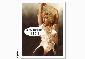 Madonna Birthday Card Madonna Happy Birthday Card Personalized Madonna Card Super
