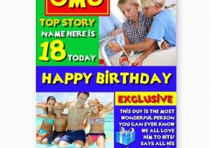 Magazine Cover Birthday Cards Personalised Magazine Cover Photo Name Age A5 Male