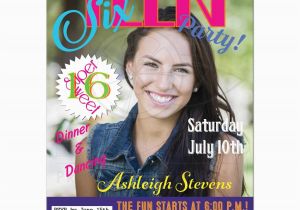 Magazine Cover Birthday Cards Sweet 16 Photo Birthday Invitation Magazine Cover Style Magazine Cover Birthday Cards Sweet 16 Photo Birthday Invitation Magazine Cover Style