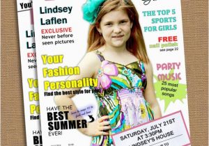 Magazine Cover Birthday Invitations Items Similar to Magazine Cover Birthday Invitation On Etsy