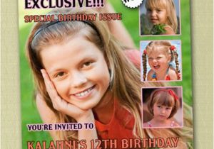 Magazine Cover Birthday Invitations Magazine Cover Birthday Invitations You Print
