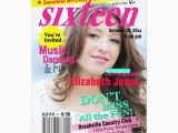 Magazine Cover Birthday Invitations Sweet 16 Magazine Cover Birthday Invitation Zazzle Com Au