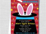 Magic Show Birthday Invitations Boy Magic Birthday Party Invitation Magic by Katarinaspaperie