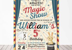 Magic Show Birthday Invitations Magic Party Invitation Magic Birthday Invitation Magician