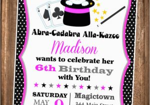 Magic Show Birthday Invitations Magic Show Invitation Girls Magic Show Birthday Invitation