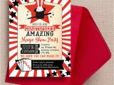 Magic Show Birthday Invitations Magic Show Party Invitation From 0 80 Each