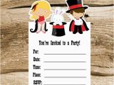 Magic Show Birthday Invitations Magic Show Party Set Of 8 Magic Show Invitations by the