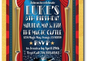 Magic Show Birthday Invitations Magician Magic Show Birthday Invitations Di 367