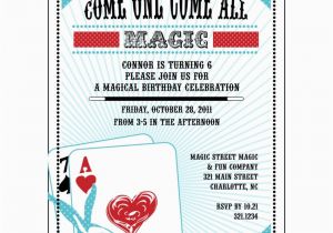 Magic Show Birthday Party Invitations 2 Plain Magic Show Birthday Party Invitations