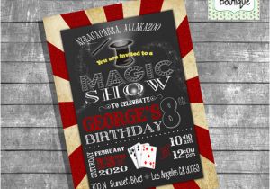 Magic Show Birthday Party Invitations Magic Show Invitation Birthday Party Invitation Magic Show