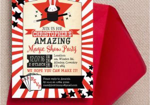 Magic Show Birthday Party Invitations Magic Show Party Invitation From 0 80 Each