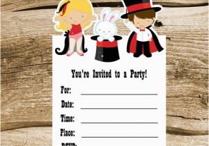 Magic Show Birthday Party Invitations Magic Show Party Set Of 8 Magic Show Invitations by the