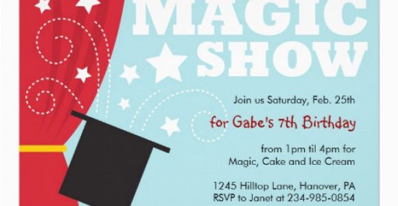 Magic Show Birthday Party Invitations Magical Birthday Quotes Quotesgram