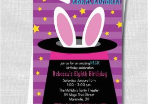 Magic Show Invitations Birthday Girl Magic Birthday Party Invitation Magic by Katarinaspaperie