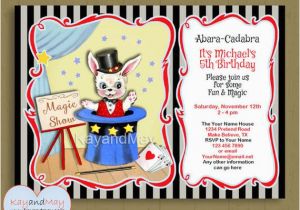 Magic Show Invitations Birthday Magic Party Invitation Cute Rabbit Magic Show Magician
