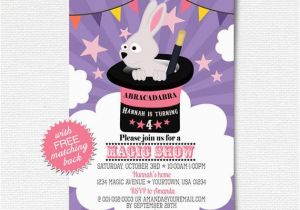 Magic Show Invitations Birthday Magic Show Invitation Girls Magic Show Birthday Invitation