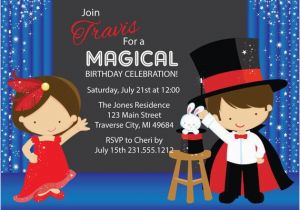 Magic Show Invitations Birthday Magic Show Invitation Kids Birthday Invitation Printable