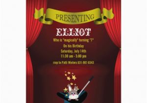 Magic Show Invitations Birthday Magic Show Invitation Zazzle