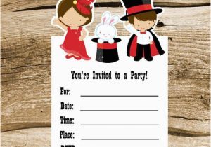 Magic Show Invitations Birthday Magic Show Party Set Of 8 Magic Show Invitations by the