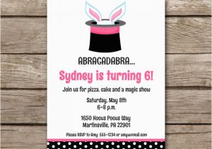 Magic Show Invitations Birthday Printable Magic Birthday Invitation Magic Show Birthday