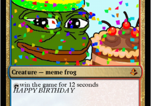 Magic the Gathering Birthday Card Birthday Pepe by Pepemaker Mtg Cardsmith