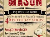 Magic themed Birthday Invitations Abracadabra A Boy 39 S Vintage Magic Birthday Party