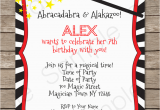 Magic themed Birthday Invitations Magic Party Invitations Template Birthday Party