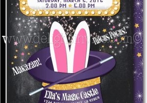 Magic themed Birthday Invitations Magic Party Magician Birthday Invitations Di 636fc