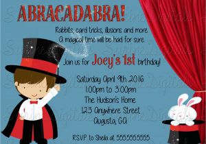 Magic themed Birthday Party Invitations Little Magician Birthday Party Invitation Magic Show