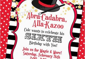 Magic themed Birthday Party Invitations Magic Party Invitation Magic Birthday Invitation Magic