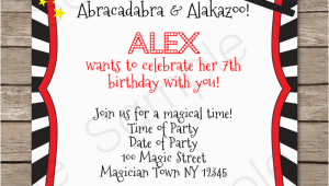 Magic themed Birthday Party Invitations Magic Party Invitations Template Birthday Party