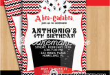 Magic themed Birthday Party Invitations Magic themed Birthday Party Invitation Personalized