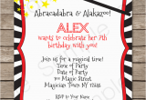 Magician Birthday Invitations Magic Party Invitations Template Birthday Party