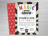 Magician Birthday Invitations Magic Show Printable Party Invitation