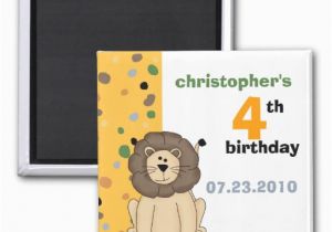 Magnet Birthday Invitations Lion Birthday Invitation Magnet Zazzle