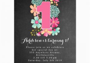 Magnet Birthday Invitations Magnet Chalkboard Girls 1st Birthday Party Magnetic